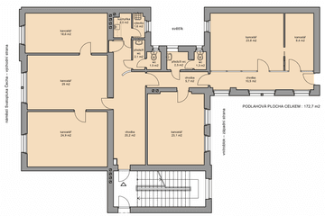 Pronájem kancelářských prostor 172 m² 3NP